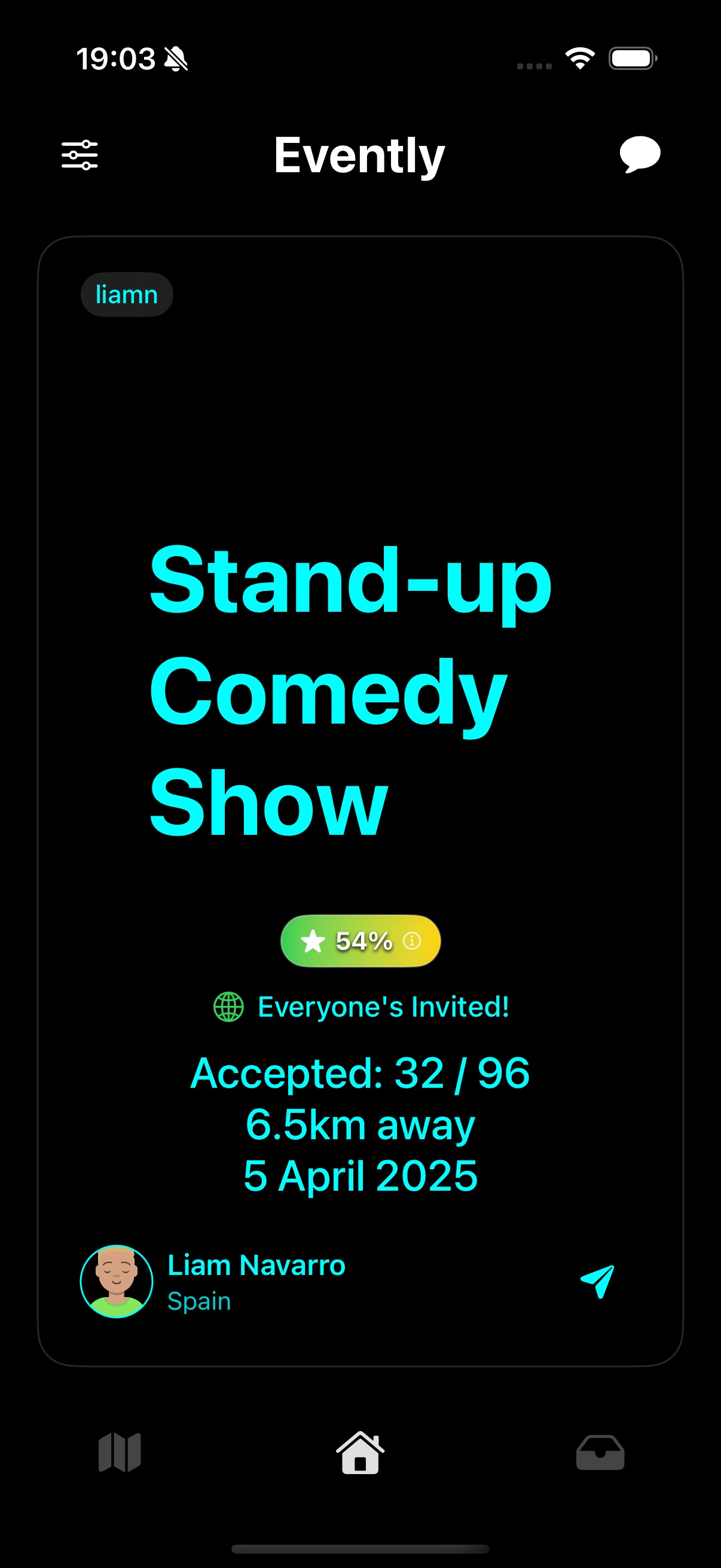 Event details with sports equipment